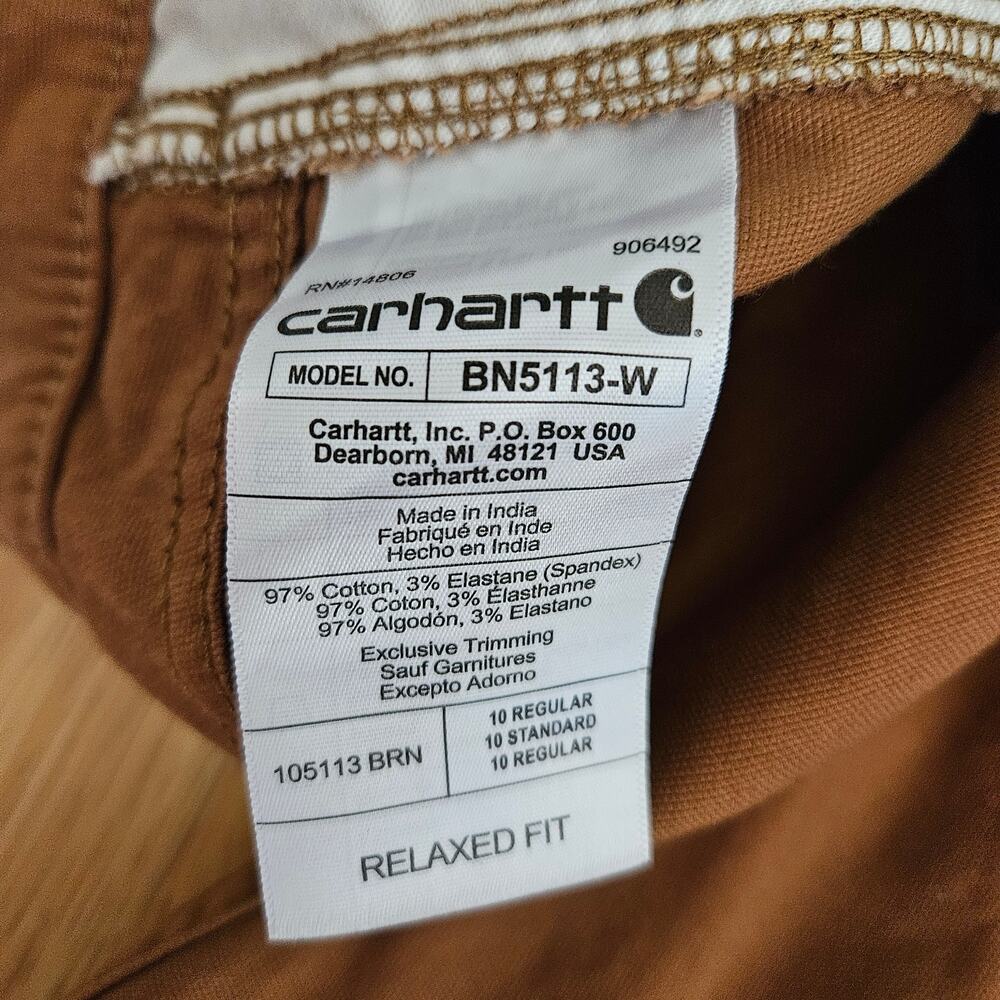 Carhartt Women's Essential Ashland Cargo Pant Brown Sz 10 Reg EUC - Picture 7 of 12
